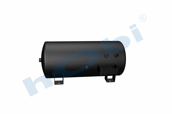 Air Tank, Ø300 L:691 Steel, Body With Bracket, DF Lt:44 Black (RAL9005)
