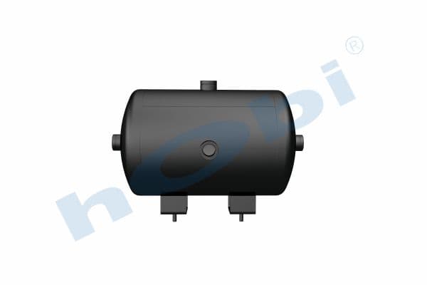 Air Tank, Ø206 L:336 Steel, Body With Bracket, IV Lt:10 Black (RAL9005)
