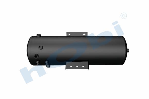 Air Tank, Ø246 L:820 Steel, Body With Bracket, DF Lt:36 Black (RAL9005)