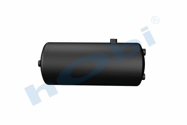 Air Tank, Ø206 L:489 Steel, VL Lt:15 Black (RAL9005)