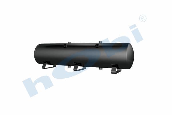 Air Tank, Steel, Internal 2 pcs, With Body Bracket, Ø230 L:1050 Lt:40 Black