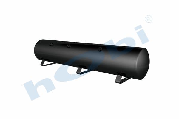 Air Tank, Steel, Internal 3 pcs, With Body Bracket, Ø230 L:1180 Lt:45 Black