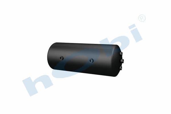 Air Tank, Steel, Internal 2 pcs, Ø276 L:726 Lt:40 Black (RAL9005)