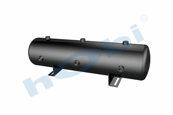 Air Tank, Steel, Internal 3 pcs, With Body Bracket, Ø206 L:811 Lt:25 Black
