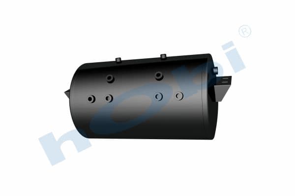Air Tank, Steel, Internal 2 pcs, With Cover Bracket, Ø360 L:620 Lt:54 Black
