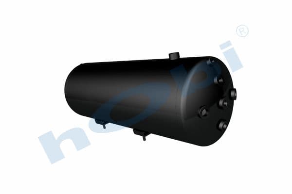 Air Tank, Steel, Internal 2 pcs, With Body Bracket, Ø259 L:739 Lt:35,7 Black