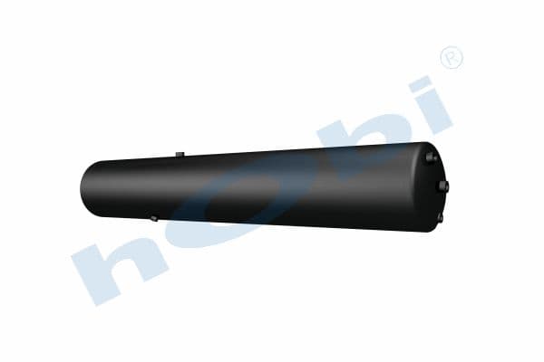 Air Tank, Steel, Internal 2 pcs, Ø230 L:1359,5 Lt:50 Black (RAL9005)
