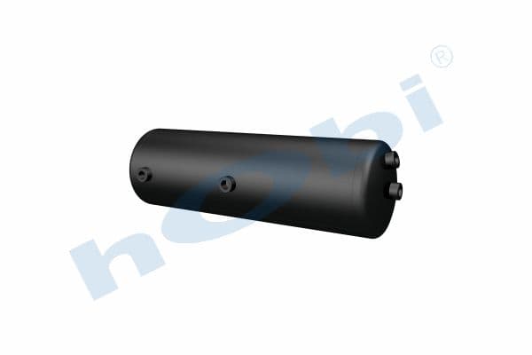 Air Tank, Steel, Internal 2 pcs, Ø200 L:653 Lt:19 Black (RAL9005)