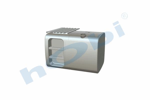 MN 460 Lt. Fuel Tank, Aluminium, Stepped, H:700 W:700 L:1050