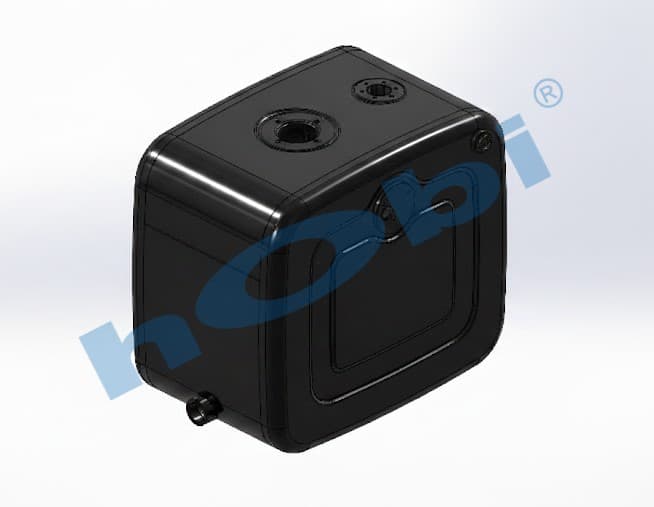 UN 201 Lt. Hydraulic Oil Tank, Steel, Top and Side Double Valve, H:630 W:700
